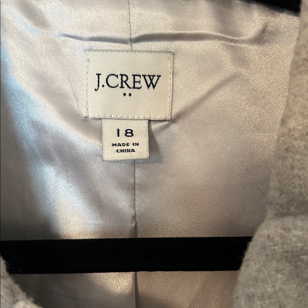 J. Crew Light Gray Wool-Blend Pea Coat - Picture 3 of 6